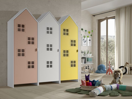 Vipack 3 St Garderober Casami Bruges, Rosa, Vit, Gul