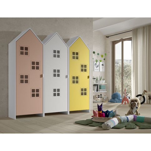 Vipack 3 St Garderober Casami Bruges, Rosa, Vit, Gul