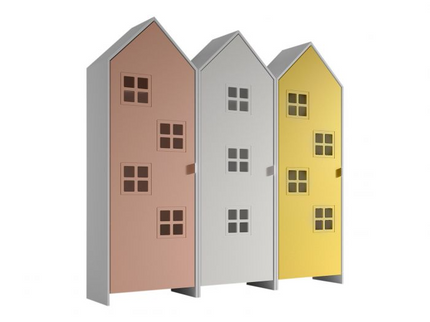 Vipack 3 St Garderober Casami Bruges, Rosa, Vit, Gul