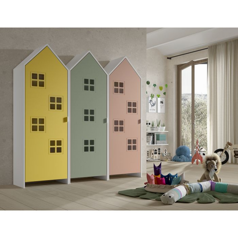 Vipack 3 St Garderober Casami Bruges, Gul, Olivgrön, Rosa