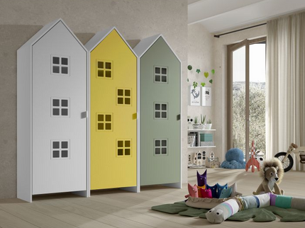 Vipack 3 St Garderober Casami Bruges, Blå, Vit, Olivgrön