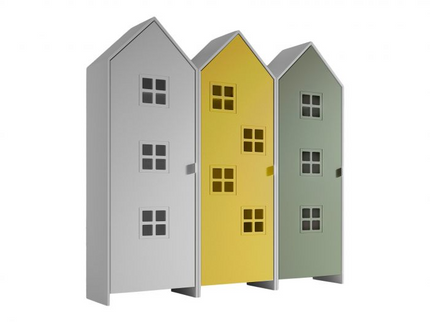Vipack 3 St Garderober Casami Bruges, Blå, Vit, Olivgrön