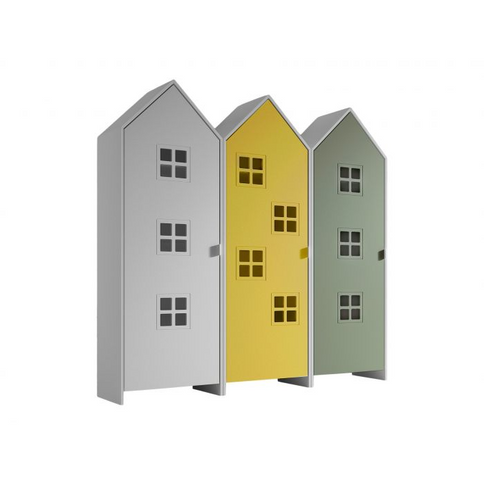 Vipack 3 St Garderober Casami Bruges, Blå, Vit, Olivgrön