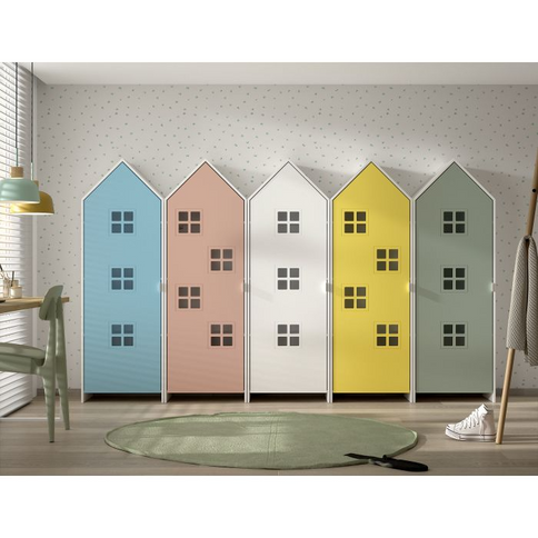 Vipack 5 St Garderober Casami Bruges, Blå, Rosa, Vit, Gul, Grön
