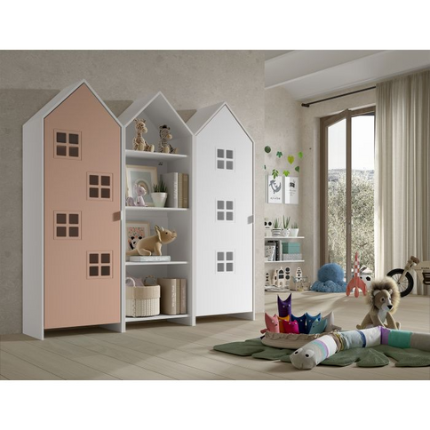 Vipack Garderobkombination Casami Bruges, Rosa/Vit