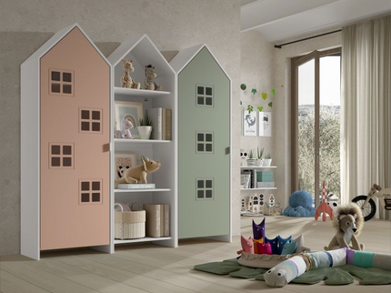 Vipack Garderobkombination Casami Bruges, Rosa/Grön