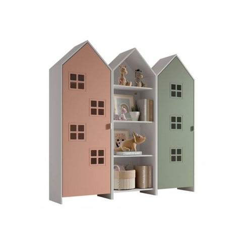 Vipack Garderobkombination Casami Bruges, Rosa/Grön