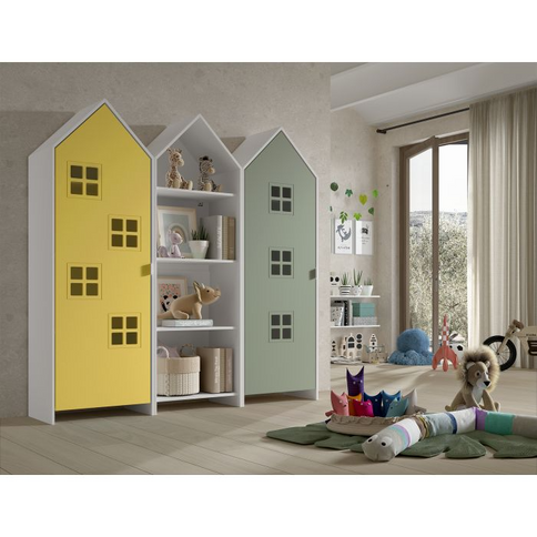 Vipack Garderobkombination Casami Bruges, Gul/Grön