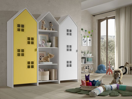 Vipack Garderobkombination Casami Bruges, Vit/Gul