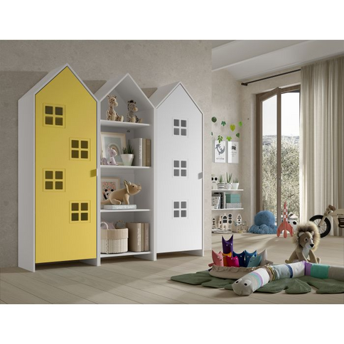 Vipack Garderobkombination Casami Bruges, Vit/Gul