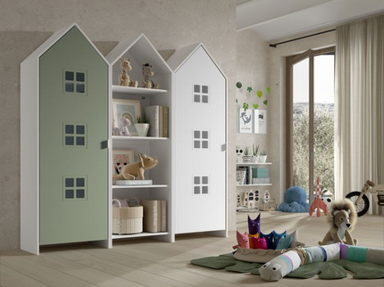 Vipack Garderobkombination Casami Bruges, Vit/Grön