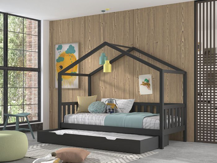 Vipack Dallas Hussäng Med Låda 90x200 cm, Anthracite