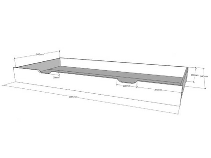 Vipack Dallas Hussäng Med Låda 90x200 cm, Anthracite