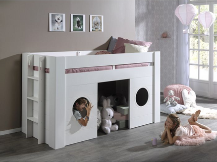 Vipack Freya Mellanhög Loftäng 90x200 cm, Vit