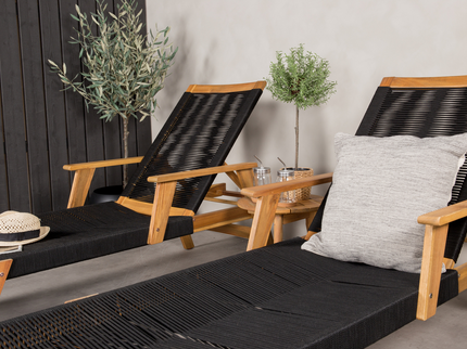 Venture Home Chania & Little John Sidobord Ø40 Natur + Solstolar