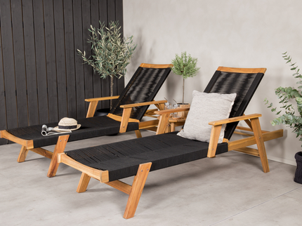Venture Home Chania & Little John Sidobord Ø40 Natur + Solstolar