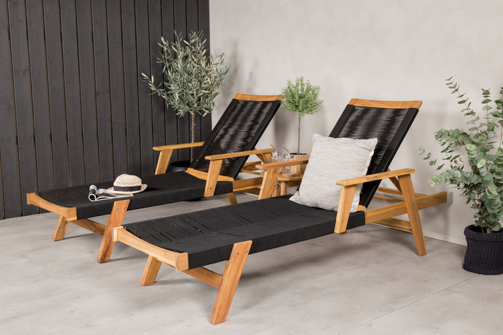 Venture Home Chania & Little John Sidobord Ø40 Natur + Solstolar