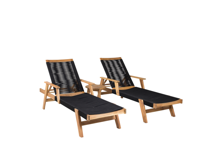 Venture Home Chania & Little John Sidobord Ø40 Natur + Solstolar