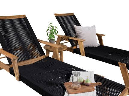 Venture Home Chania & Little John Sidobord Ø40 Natur + Solstolar