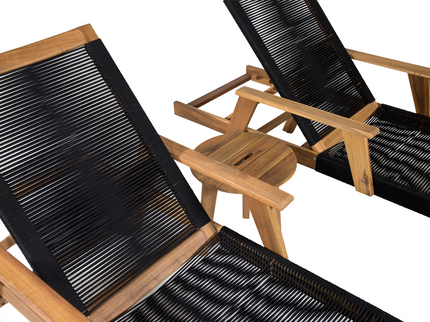 Venture Home Chania & Little John Sidobord Ø40 Natur + Solstolar