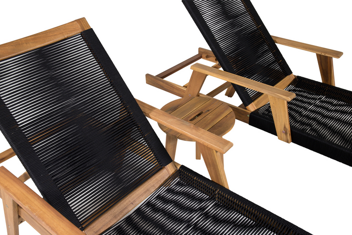 Venture Home Chania & Little John Sidobord Ø40 Natur + Solstolar