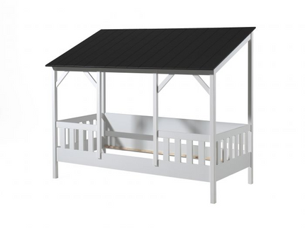 Vipack Hussäng Med Svart Tak 90x200 cm + Låda, Vit