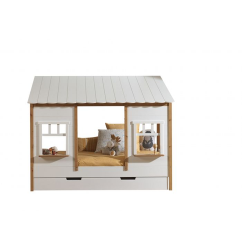 Vipack Hussäng Med Tak + Madrass 90x200 cm, Vit