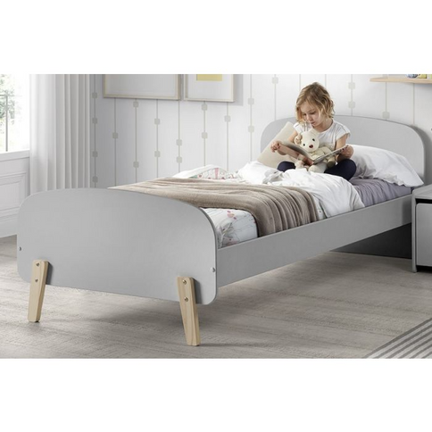 Vipack Kiddy Juniorsäng 90x200 cm, Grå