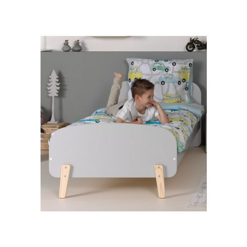 Vipack Kiddy Juniorsäng 90x200 cm, Grå