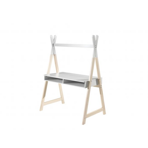 Vipack Kiddy Skrivbord Tipi, Vit/Natur