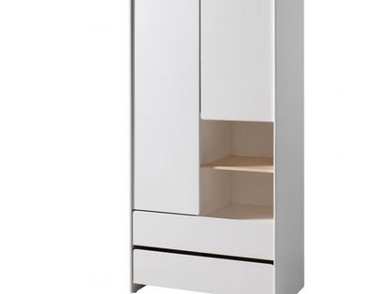 Vipack Kiddy 2-Dörrars Garderob, Vit