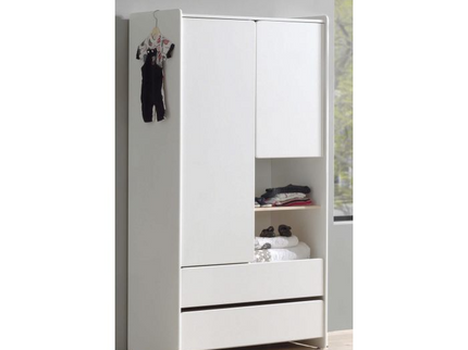 Vipack Kiddy 2-Dörrars Garderob, Vit