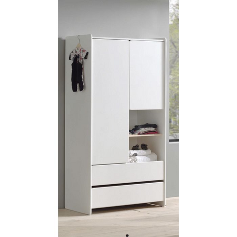 Vipack Kiddy 2-Dörrars Garderob, Vit