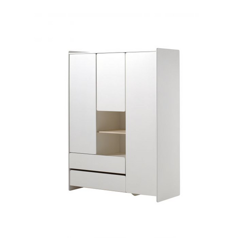 Vipack Kiddy 3-Dörrars Garderob, Vit