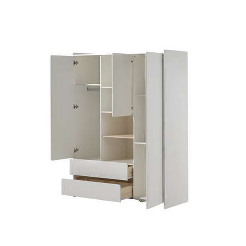 Vipack Kiddy 3-Dörrars Garderob, Vit