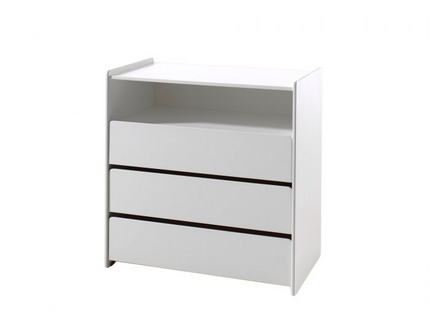 Vipack Byrå Med Skötbord, Vit/Natur