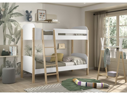 Vipack Kiddy Våningssäng 90x200 cm, Vit