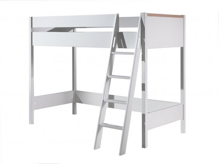 Vipack London Loftsäng 90x200 cm, Vit