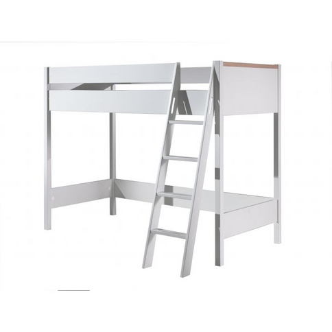 Vipack London Loftsäng 90x200 cm, Vit