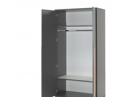 Vipack London 2-Dörrars Garderob, Antracit