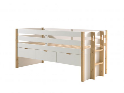 Vipack Margrit Säng Med 3 Lådor 90x200 cm, Vit