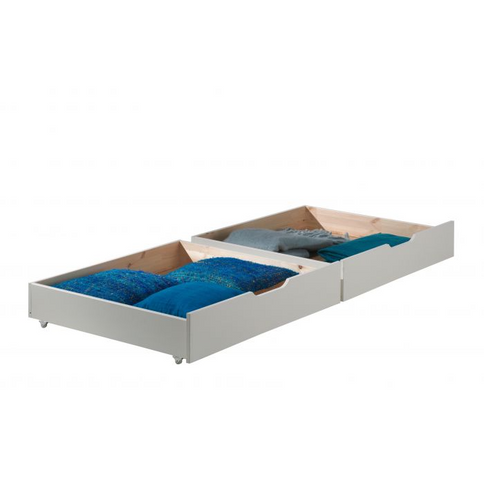 Vipack Scott Våningssäng Med lådor 90X200 cm, Vit