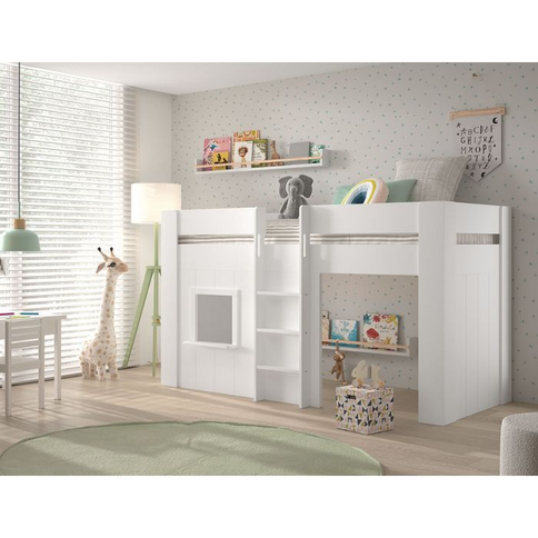 Vipack Reno Loftsäng 90X200 cm, Vit