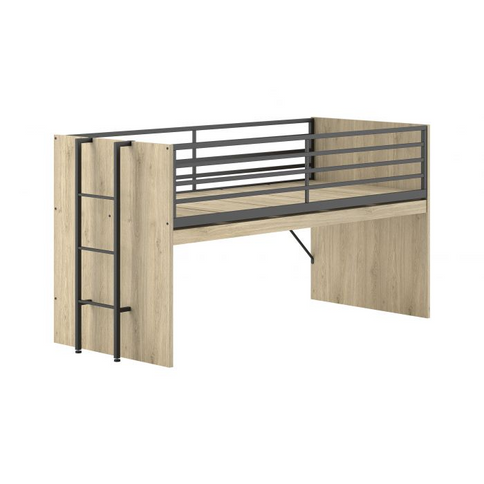 Vipack Sam Loftsäng Med Förvaringslådor 90x200 cm, Ek
