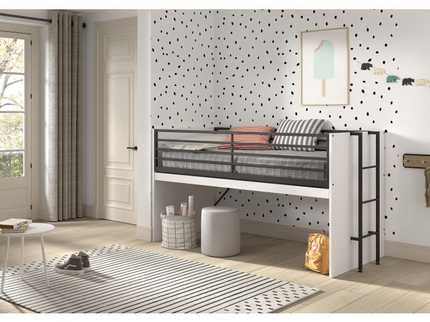 Vipack Sam Loftsäng Med Förvaring 90x200 cm, Vit