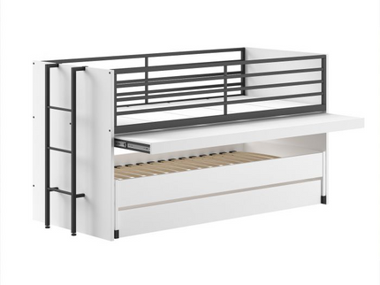 Vipack Sam Loftsäng Med Lådor Och Extrasäng 90X200 cm, Vit