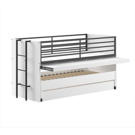 Vipack Sam Loftsäng Med Lådor Och Extrasäng 90X200 cm, Vit