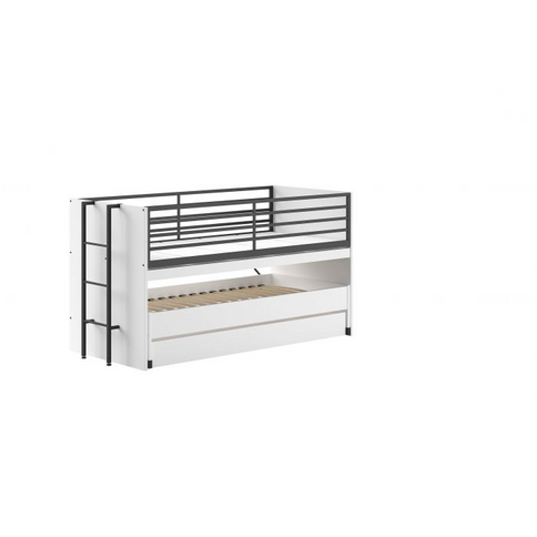 Vipack Sam Loftsäng Med Lådor Och Extrasäng 90X200 cm, Vit