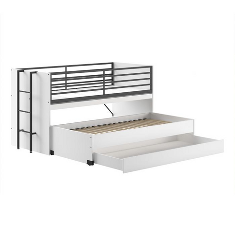 Vipack Sam Loftsäng Med Lådor Och Extrasäng 90X200 cm, Vit