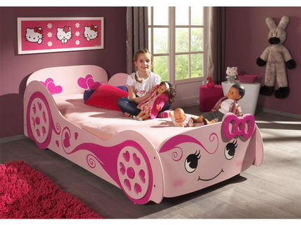 Vipack Bilsäng 90x200 cm, Rosa